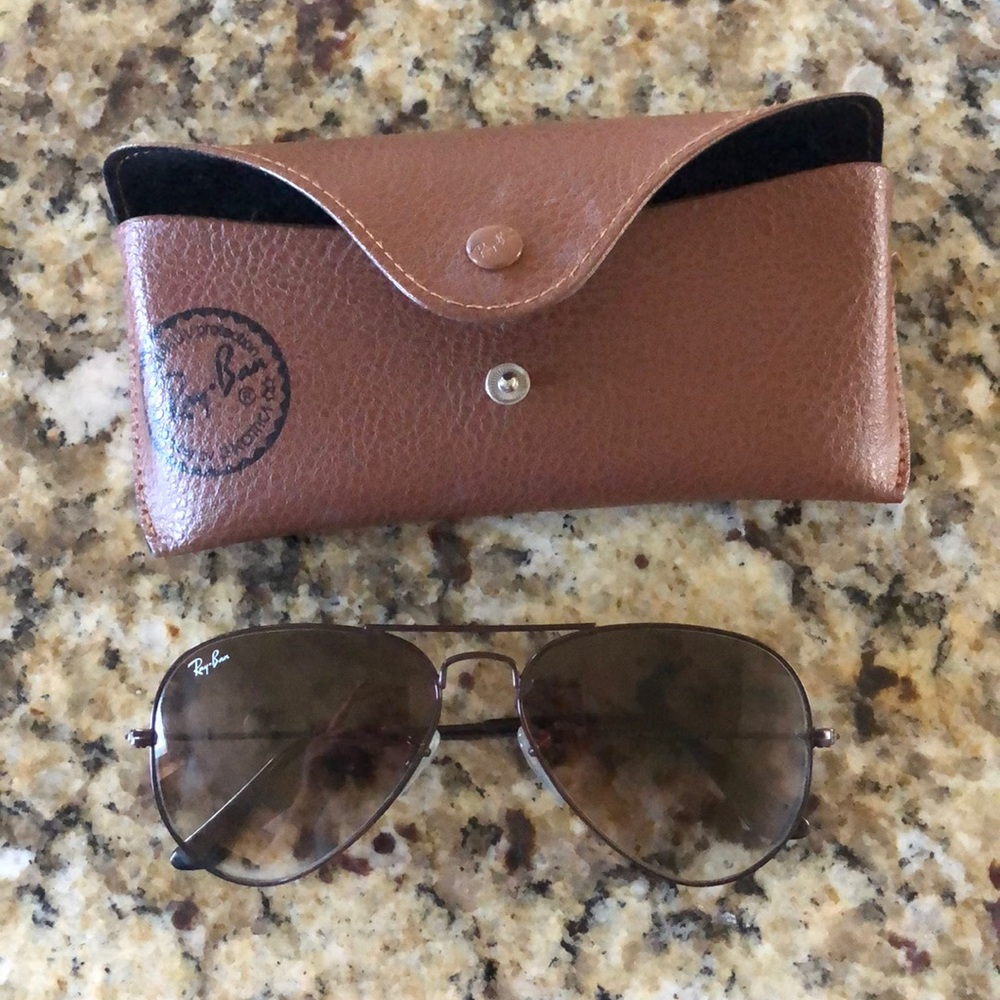 Ray ban brown aviator sunglasses